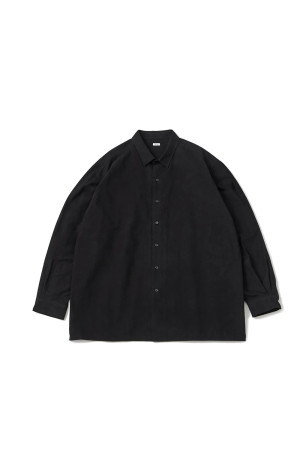 BRUSHED COTTON SHIRT / BLACK