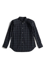 Check Shoulder Padded Shirt -NAVY(31262316104)