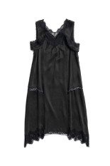 Drop Hem Lingerie Dress -BLACK(31262266103)