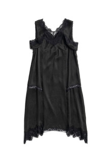 Drop Hem Lingerie Dress -BLACK(31262266103)