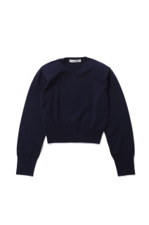 Merino Wool Shoulder Pad Knit -NAVY(31262365105)