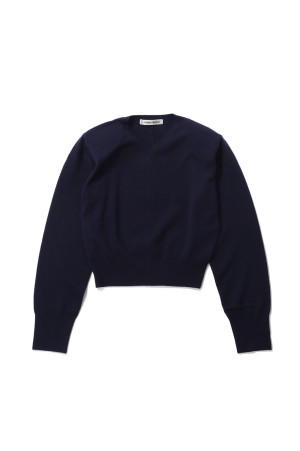 Merino Wool Shoulder Pad Knit -NAVY(31262365105)