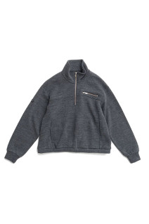 Wool Blend Half-Zip Top  -GRAY(31262415102)