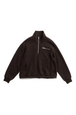 Wool Blend Half-Zip Top  -BROWN(31262415102)