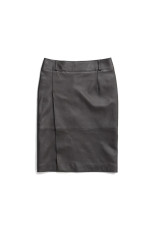 Sheepskin leather slit skirt -BROWN(31262515604)