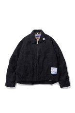 CORDUROY ZIP BLOUSON-NAVY(I17BL041)*