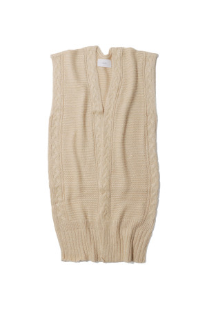 Mohair Cable Vest -CREAM (12020543)