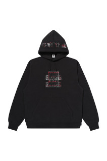 PLAID FLANNEL OG LABEL HWC HOODIE - BLACK（BEPFW26CS11）