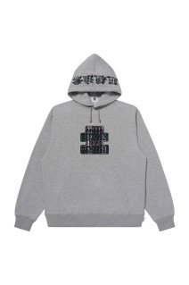 PLAID FLANNEL OG LABEL HWC HOODIE - HEATHER GRAY（BEPFW26CS11）