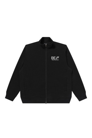 ITALY LOGO ZIP SWEAT - BLACK（BEPFW26CS13）