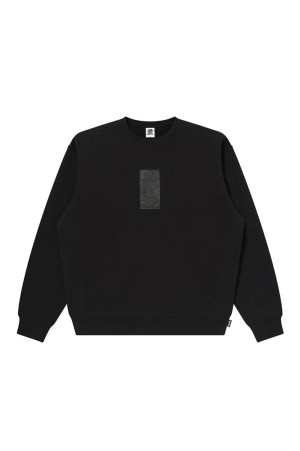 HWC LEATHER PATCH CREW SWEAT - BLACK（BEPFW26CS18）