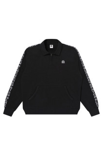 KANJI TAPED HEAVYWEIGHT HALF ZIP SWEAT - BLACK（BEPFW26CS20）