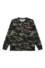HWC LABEL WASHED CAMO HEAVYWEIGHT L/S TEE - WOODLAND CAMO（BEPFW26LT13）