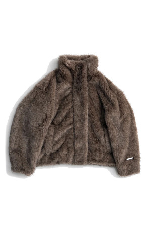 Synthetic Fur Blouson - BROWN (31262135903)