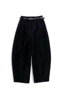Velvet Barrel Pants - BLACK (31262465610)