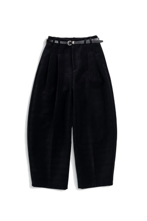 Velvet Barrel Pants - BLACK (31262465610)
