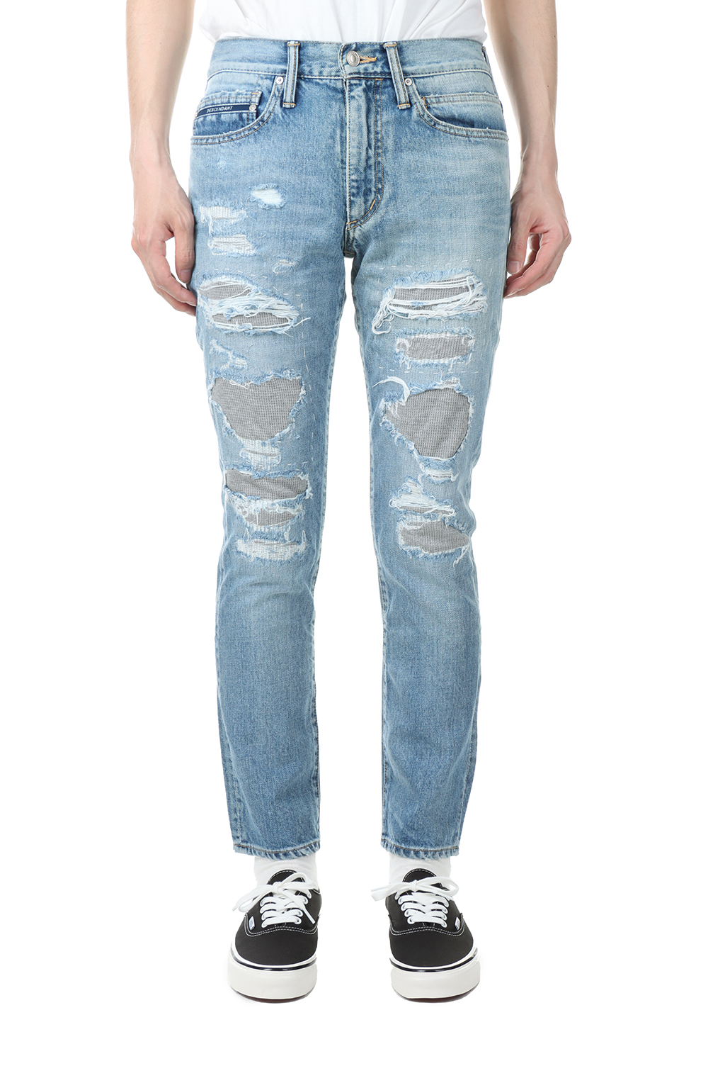DIN-4 DAMAGE JEANS - INDIGO (182WVDS-PTM02) | セレクトショップ｜DeepInsideinc.com  Store