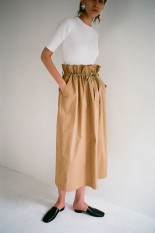 Clane Military Shirring Long Skirt(16109-6111)
