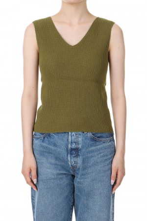 Big Waffle V neck N/S(PS19-CS08)