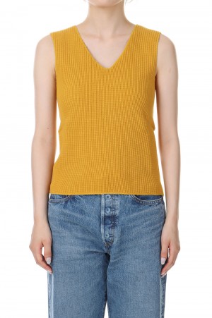 Big Waffle V neck N/S(PS19-CS08)